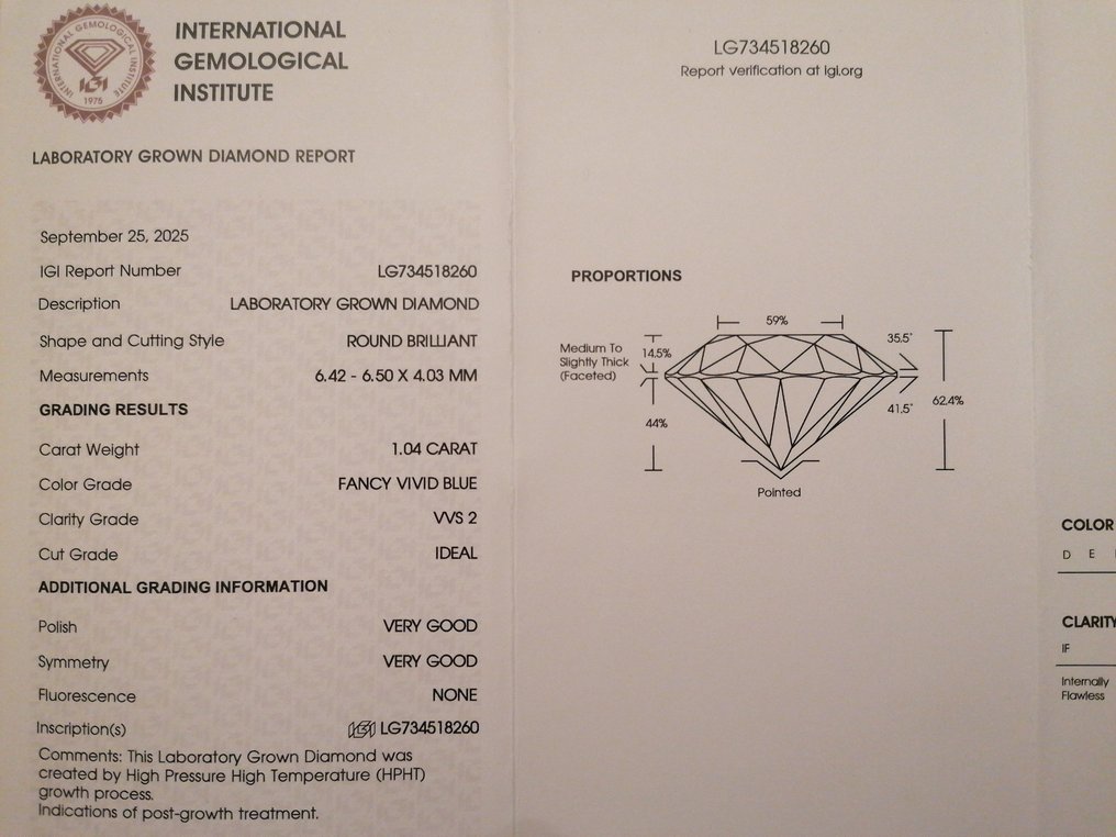 没有保留价 - 耳环 - 14K包金 白金 -  2.07ct. tw. 蓝色 钻石 (彩色实验室培育钻石) - 华丽鲜明的蓝色 VVS2 #3.2