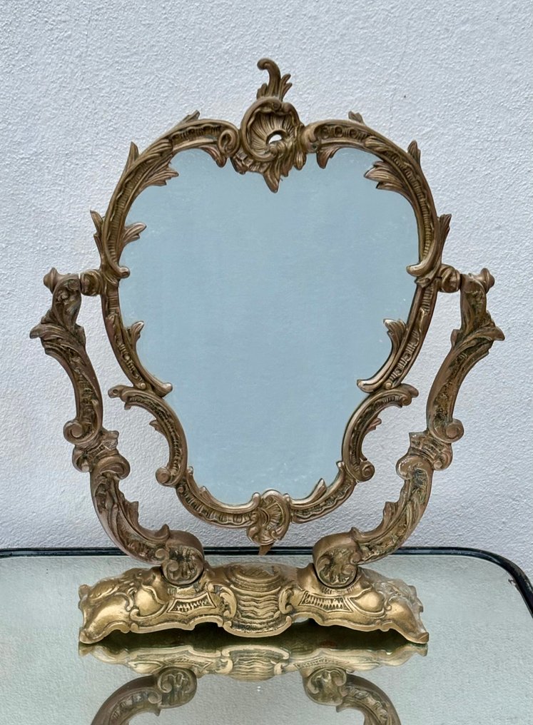 Table mirror - Bronze casting - with tiltable table #1.0