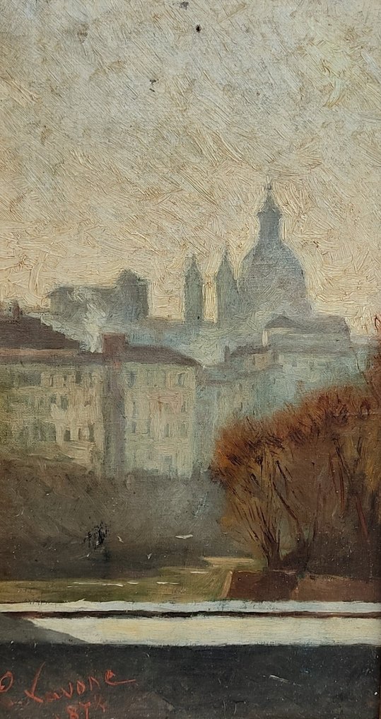 意大利学校 (XIX) - Veduta di Vigevano #1.0