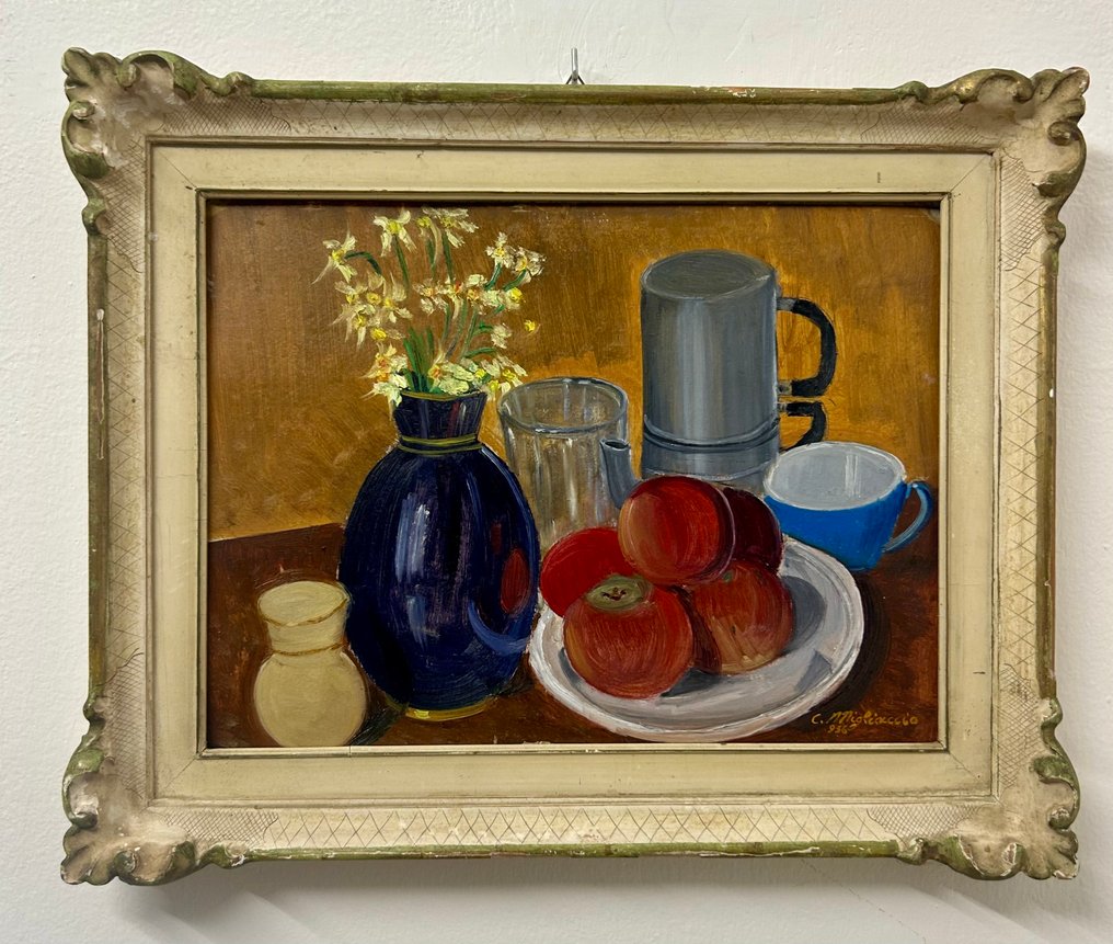 C. Migliaccio (XX) - Composizione con fiori e frutta #2.1
