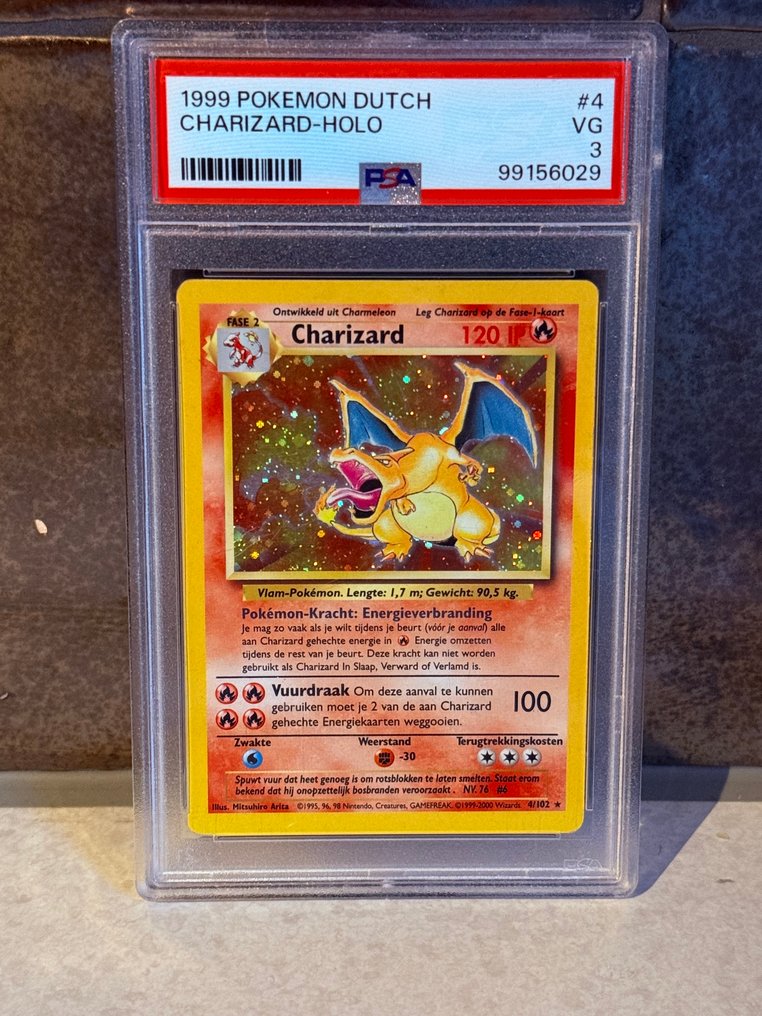 Pokémon - 1 Graded card - Charizard #4 Kalvo - PSA 3 - WOTC #1.0