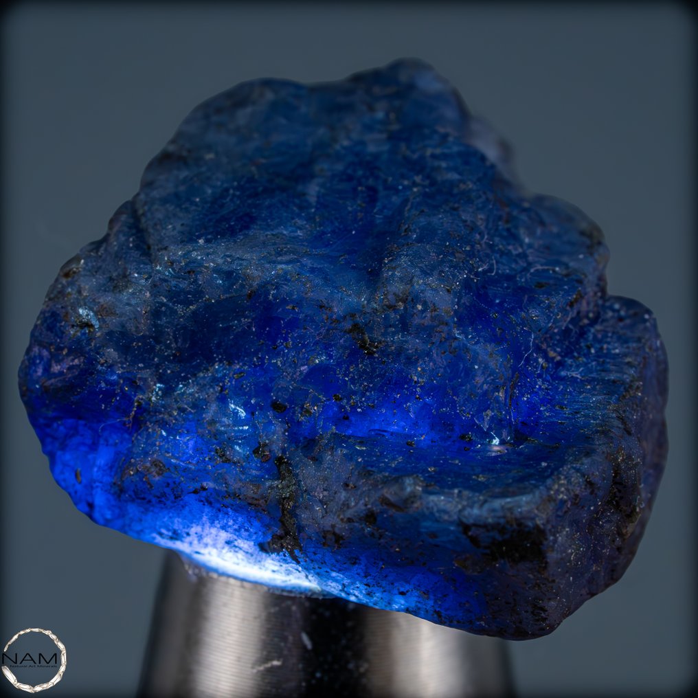 天然稀有的坦桑石原矿晶体 浓烈蓝色宝石独一无二 - 45.60 克拉- 9.12 g #4.3