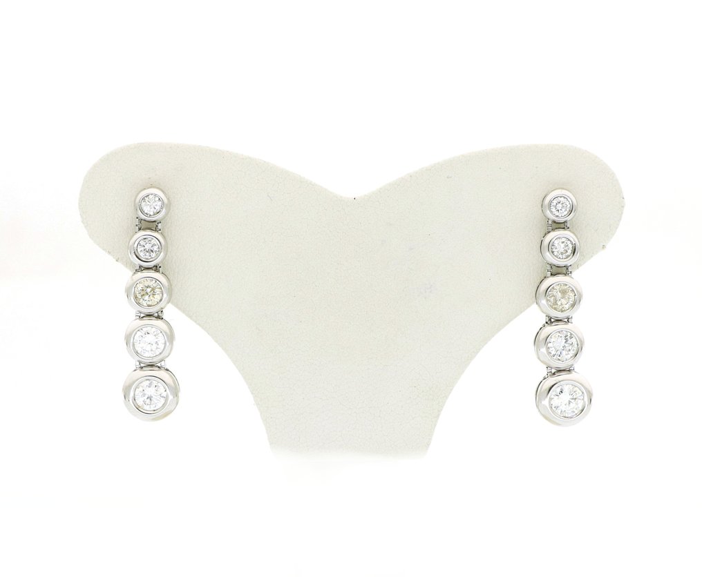 Ohne mindestpreis - Ohrringe - 18 kt Weißgold - 2.30ct. tw. Diamant (Natürlich) #2.1