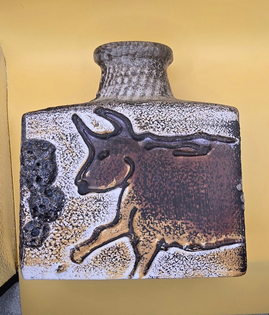 Scheurich - Montignac - 花瓶 -  281-19 - Fat Lava - Blockvase 公牛和马 #2.1