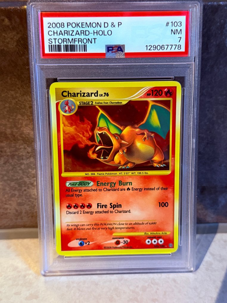 Pokémon - 1 Graded card - Charizard #103 Foil, Holo - PSA 7 - Diamond & Pearl #1.0