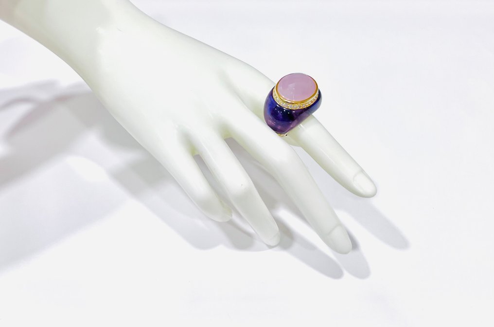 Utan reservationspris - Ring Silver - Rosa kvarts #1.0