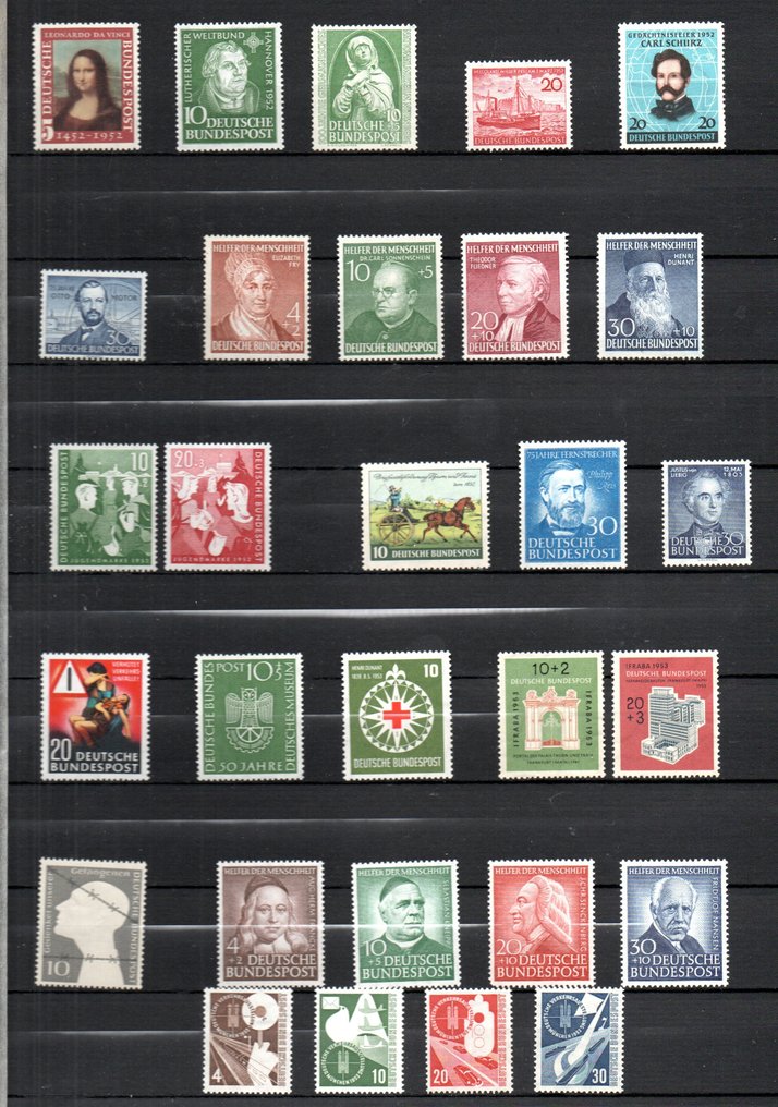 德国，联邦共和国 1952/1953 - 年份 Michel 148/76 完整未使用 #1.0