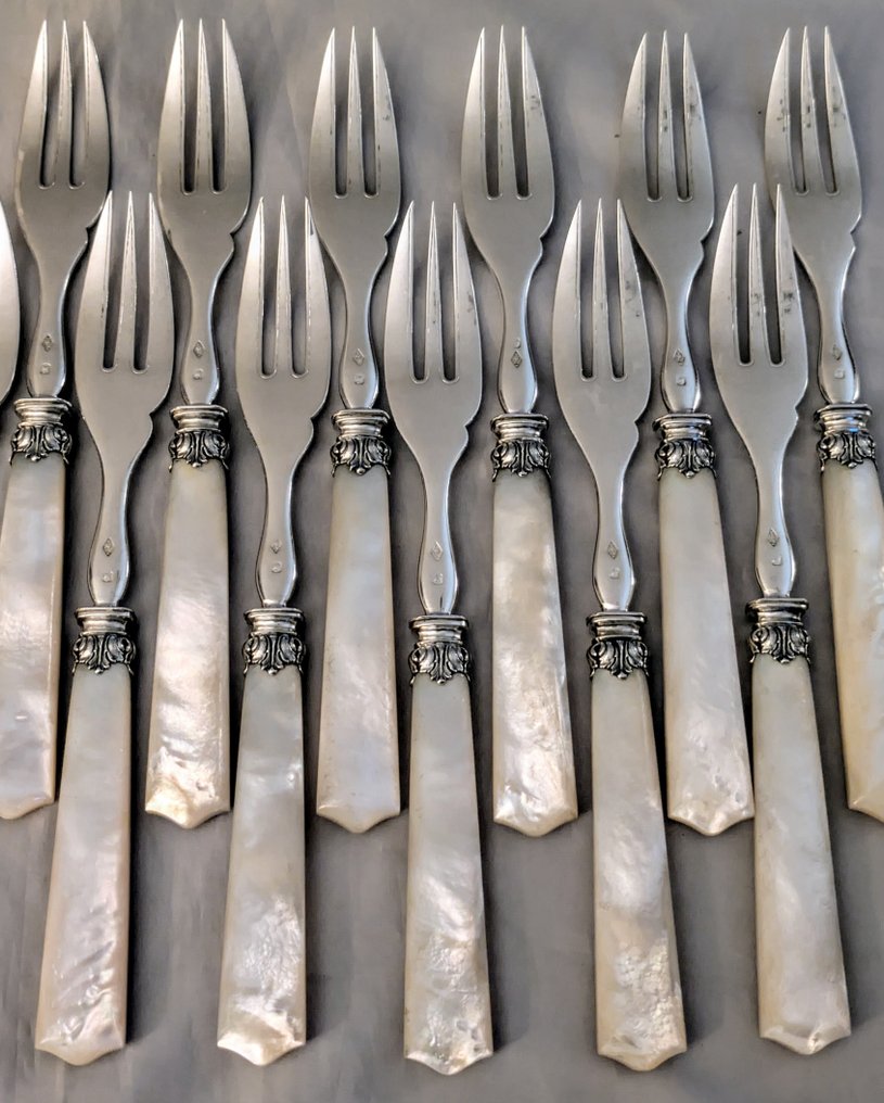 Ernest Cardeilhac - 甜點食具 (12) - .950 銀 #1.0