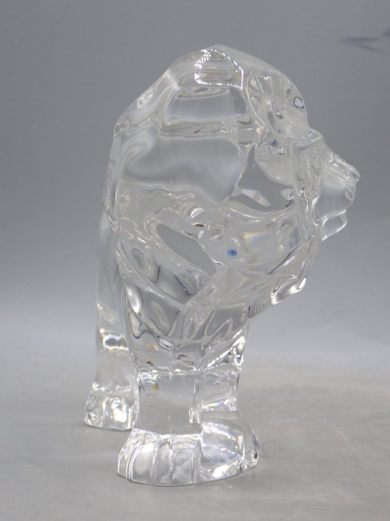 Val Saint Lambert - Statue - Crystal lion - Glass #2.1