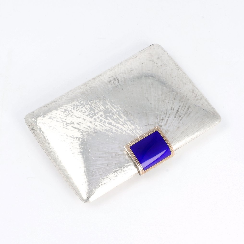 Lisandro Cini - Poederdoos - Make-up spiegeltje - Art-deco - Κουτί - .925 silver #2.1