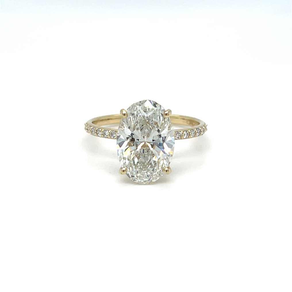 Δαχτυλίδι - 14 καράτια Κίτρινο χρυσό -  4.30ct. tw. Διαμάντι (Εργαστηριακής καλλιέργειας) - Διαμάντι #2.1