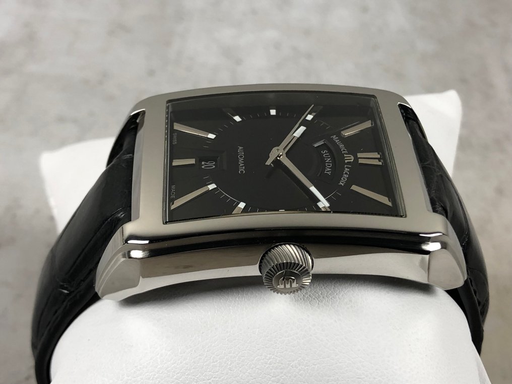 Maurice Lacroix - Pontos Rectangulaire Day-Date Automatic - Ingen reservasjonspris - PT6237.SS001.33E - Herre - 2010-2020 #3.2