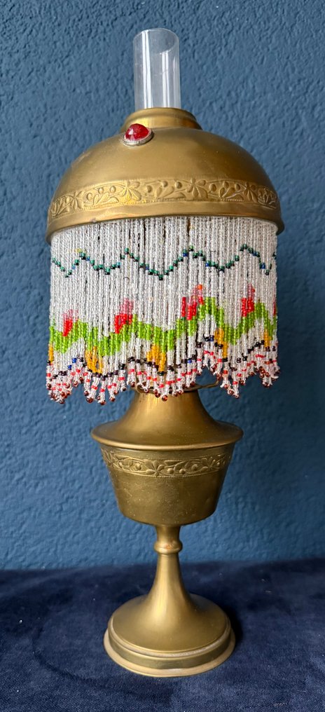 Λάμπα πετρελαίου - Παρίσι - Ορείχαλκος, Γυαλί - Lampe Parisienne #1.0