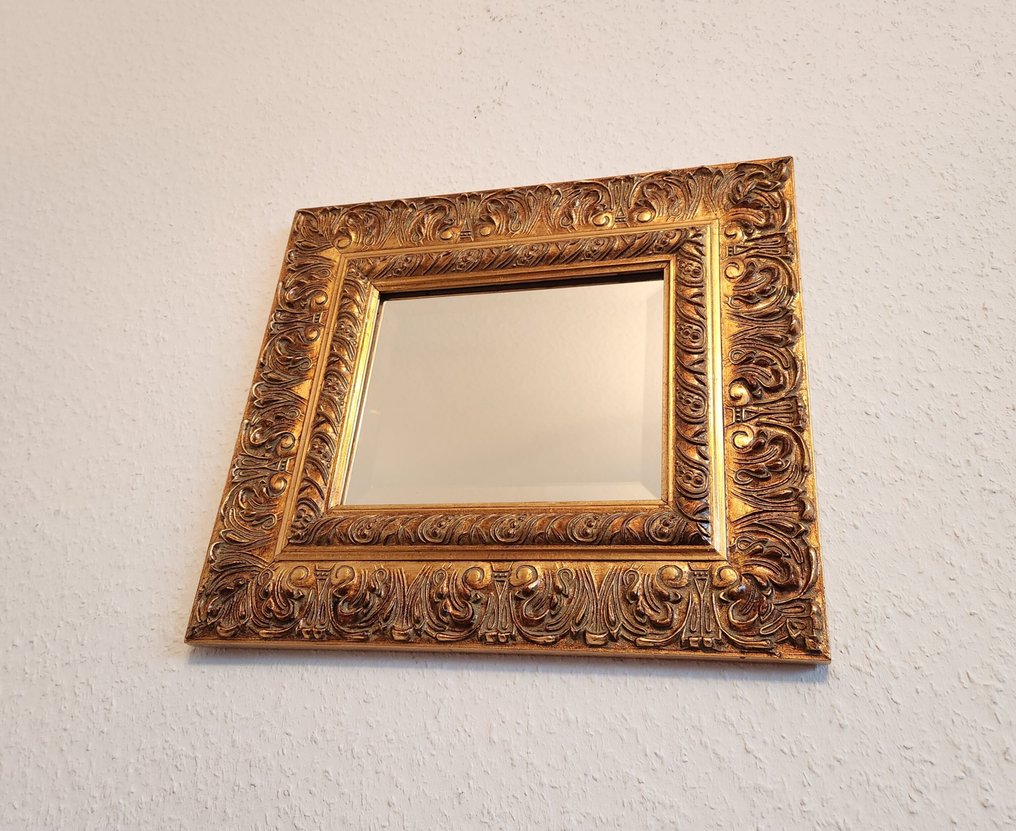 Wall mirror - Glass, Gold plated, Wood - Facets handcrafted #3.2