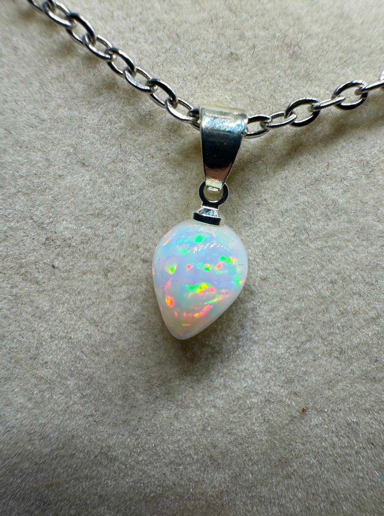 Opal Anhänger - Höhe: 18.5 mm - Breite: 8 mm- 0.61 g - (1) #1.0