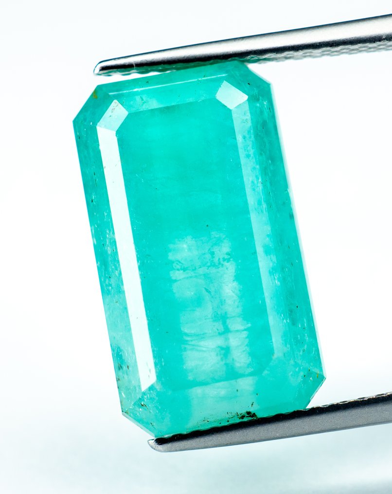 沒有保留價 祖母綠  - 10.07 ct - Bellerophon Gemlab - 綠色（小油） #1.0