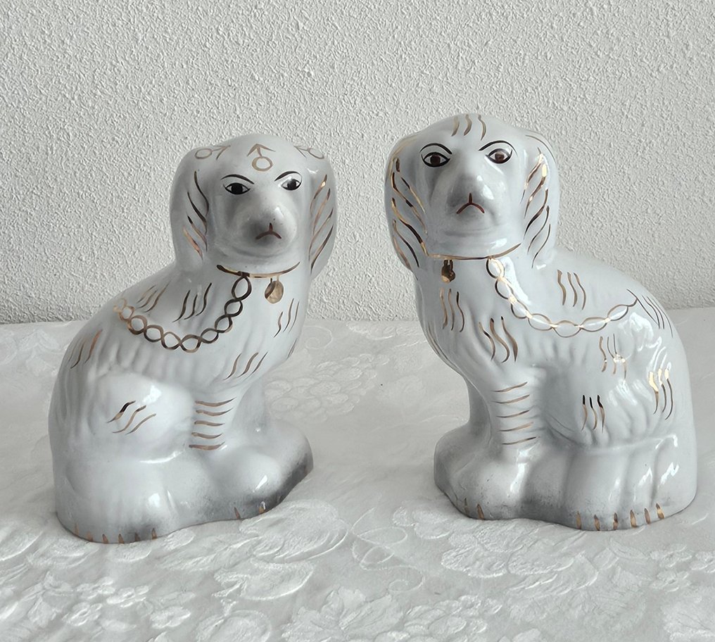 雕塑, Spaniel, King Charles - 21 cm - 陶器 #2.1