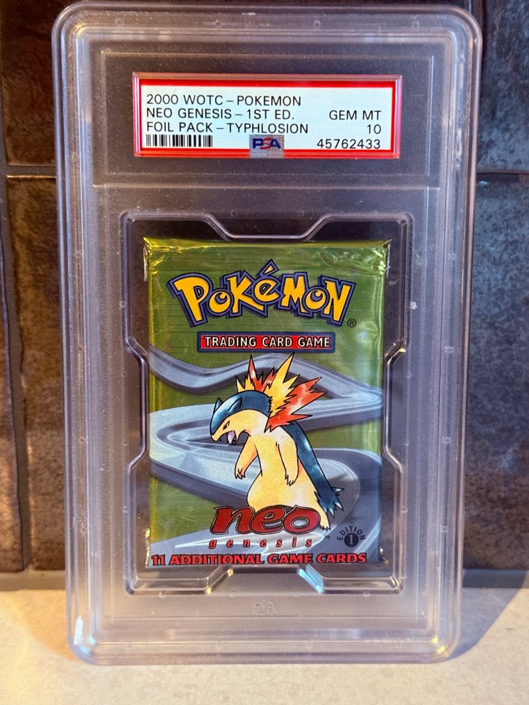 Pokémon - 1 Graded card - Typhlosion 压膜, 初版 - PSA 10 - WOTC #1.0