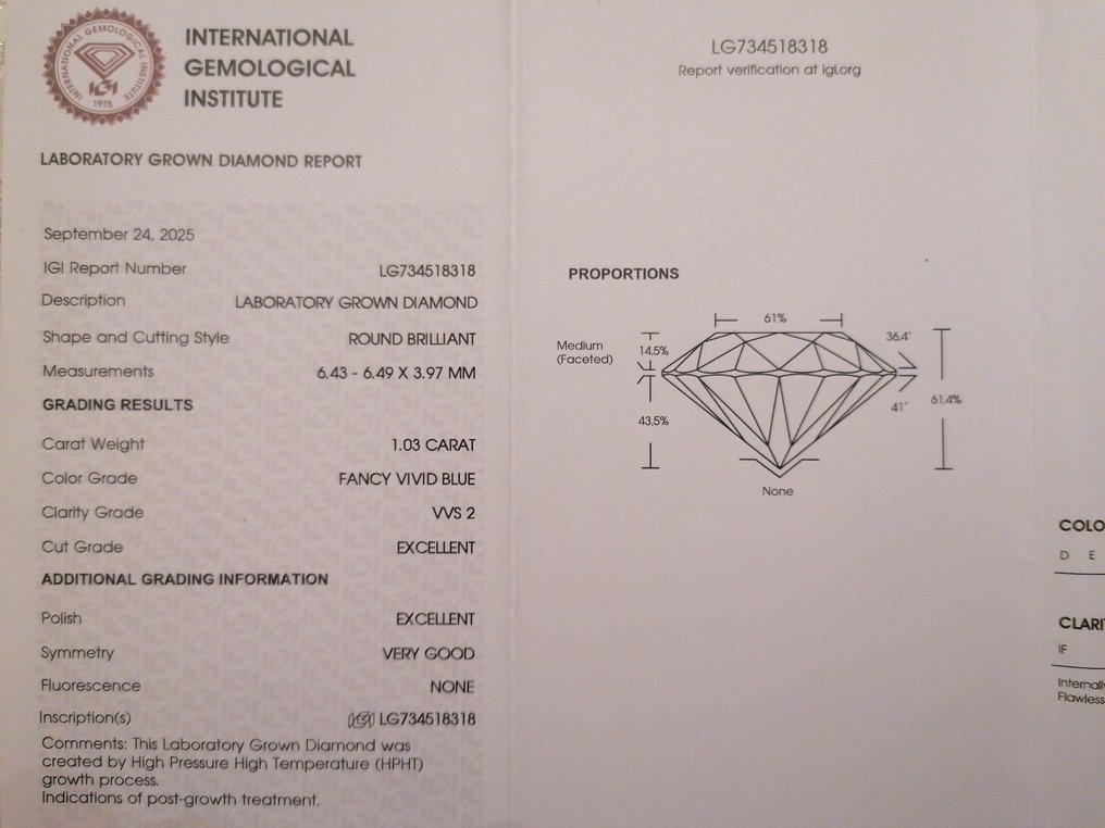 没有保留价 - 耳环 - 14K包金 白金 -  2.07ct. tw. 蓝色 钻石 (彩色实验室培育钻石) - 华丽鲜明的蓝色 VVS2 #4.3