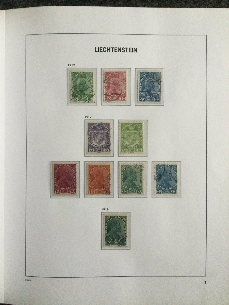 Λιχνεστάιν 1912/1969 - Λίχτενσταϊν στο DAVO de Luxe (μέρος I) - Michel #1.0