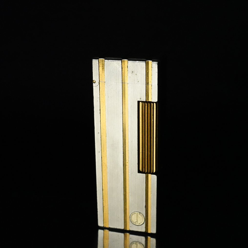 Dunhill - Two-Tone Vertical Lines Pattern Rollagas Lighter - 没有保留价 - 打火机 - 镀金, 镀银 #1.0
