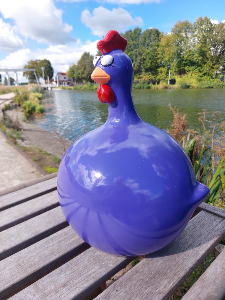 塑像, funny purple  balloon chicken - 40 cm - polyresin #1.0