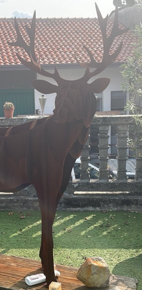 戶外雕塑, Cervo maschio - 1500 mm - 鋼 #4.3