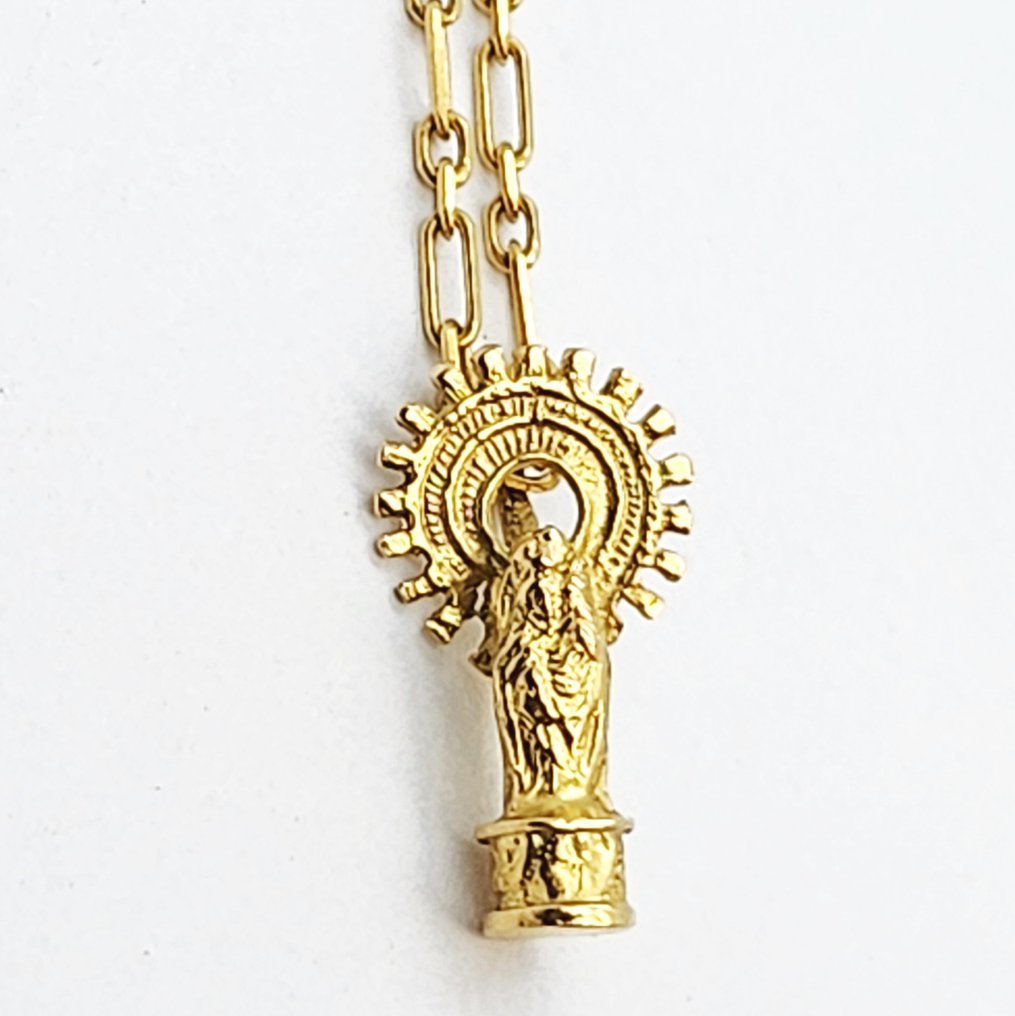 Colar com pingente - 18 K Ouro amarelo -  0.05ct. tw. #1.0