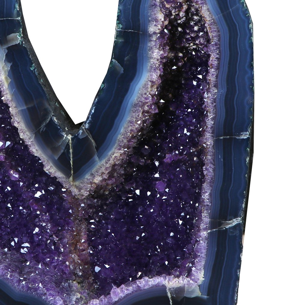 鲜明的紫水晶与玛瑙 ‘双教堂’晶洞 - 51x37x15 厘米- 35 kg #2.1