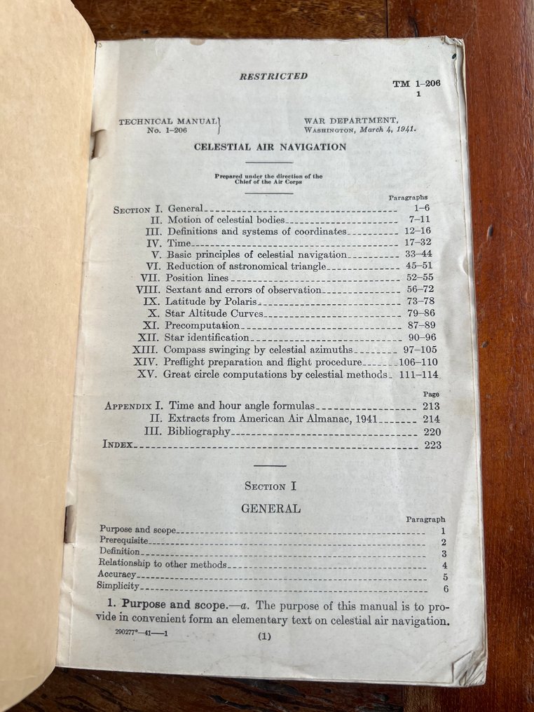 US Army USAAF Navigator Manual - Pilot - Watches - Sextants - Navigation equipment - technical drawings - 1941 #3.2