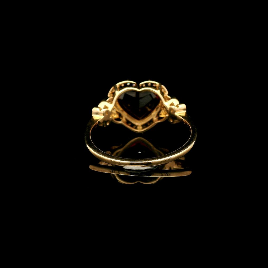 没有保留价 - 戒指 - 14K包金 黄金 - 2.13ct. tw. 石榴石 - 钻石 #4.3