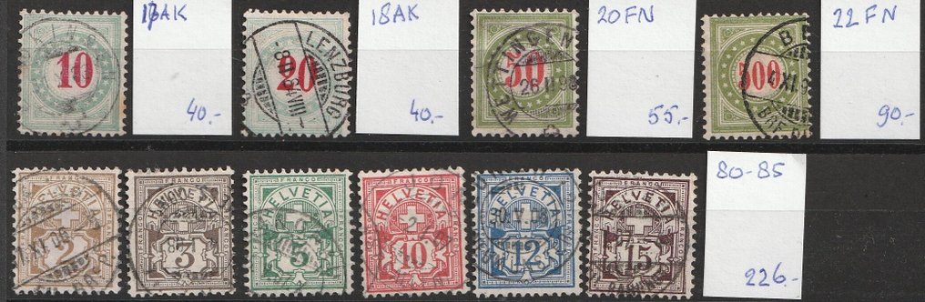 瑞士 1862/1907 - 经典筛选，其中某些方面 #2.1