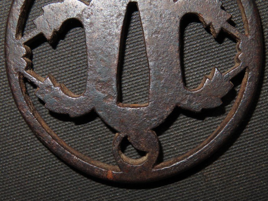 Fer forgé - Myoga Sukashi Tsuba : C5-13 - Japon - Période Edo (1600–1868) #3.2