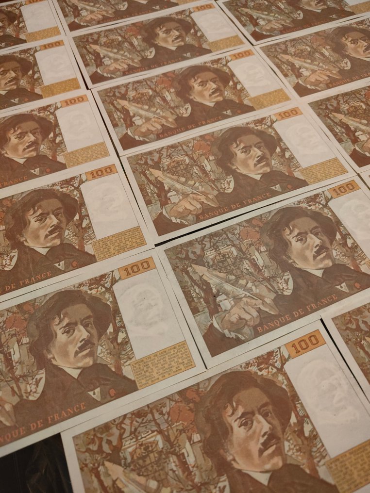 Frankrig. - 17 x 100 Francs - Various Dates - Pick 153  (Ingen mindstepris) #3.2