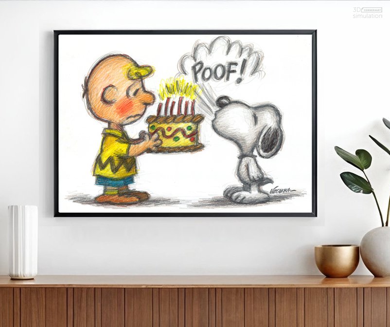 Joan Vizcarra - Αρχικό Μολύβι Χρώματος - Snoopy’s Birthday Prank – Hand Signed #1.0