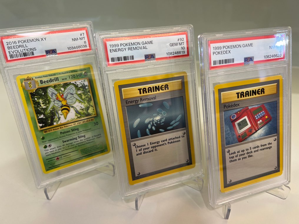 Pokémon - 3 Graded card - PSA 10 - WOTC #1.0