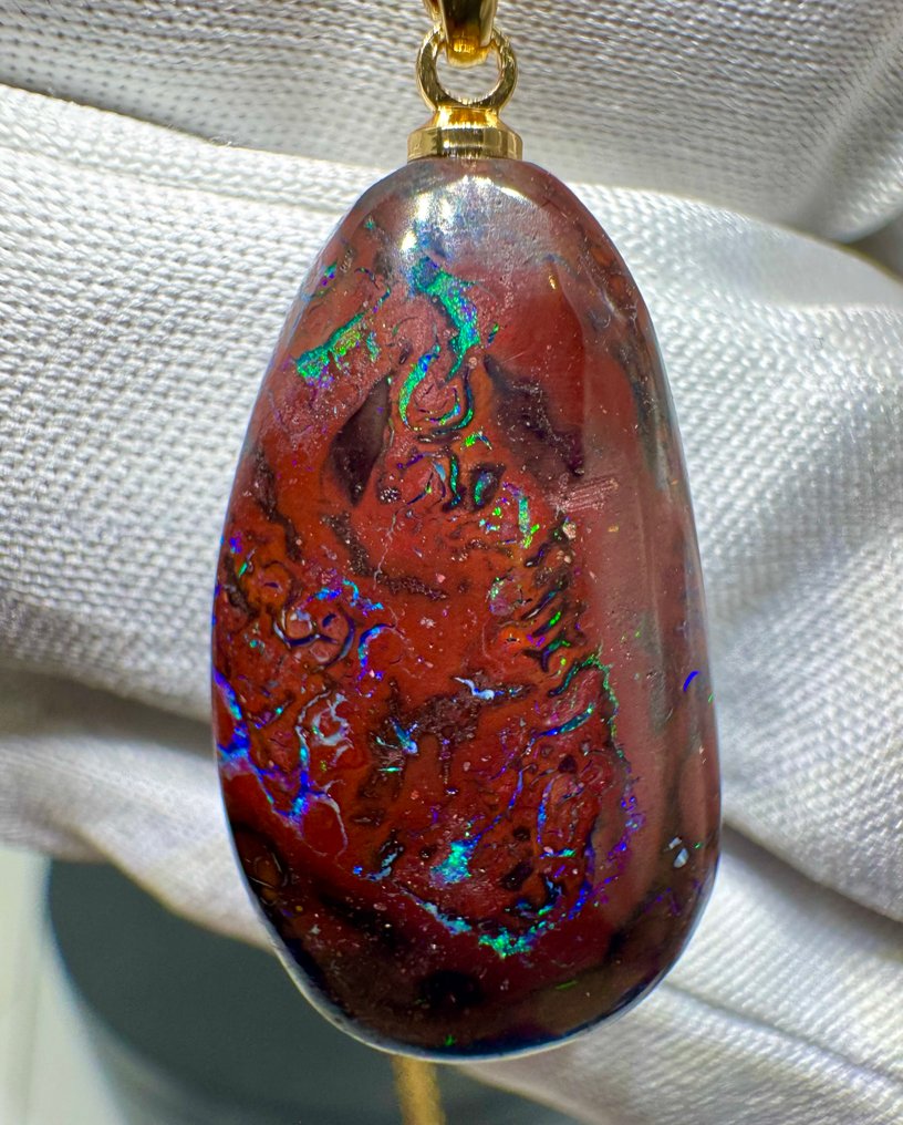 Opal wisiorek - Wysokość: 32 mm - Szerokość: 14 mm- 3.87 g - (1) #1.0