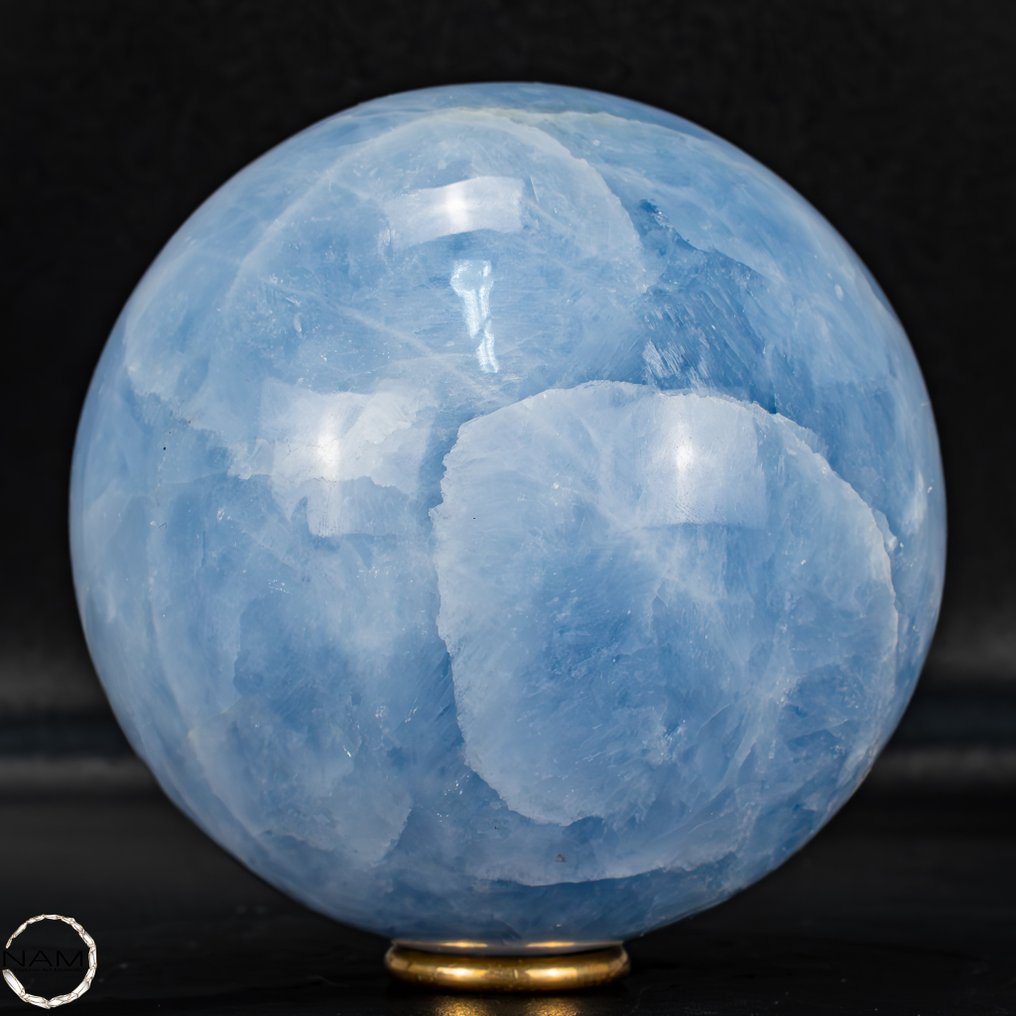 Φυσική μπλε σφαίρα από Calcit από τη Μαδαγασκάρη. Ήπια αρμονία σε μορφή κρυστάλλου.- 1385.38 g #3.2