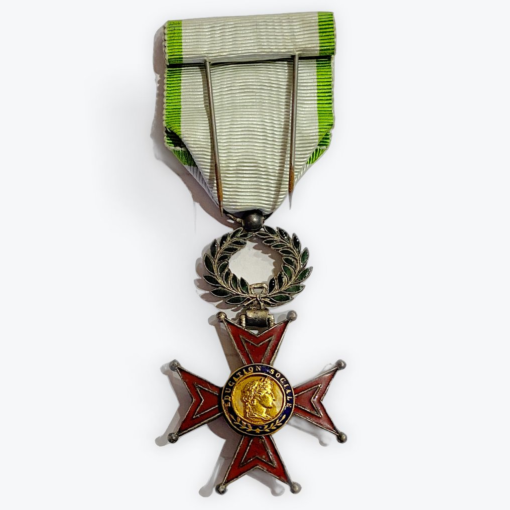 Γαλλία - Στρατιωτικό μετάλλιο - Τάγμα Ιππότη της Κοινωνικής Εκπαίδευσης #2.1