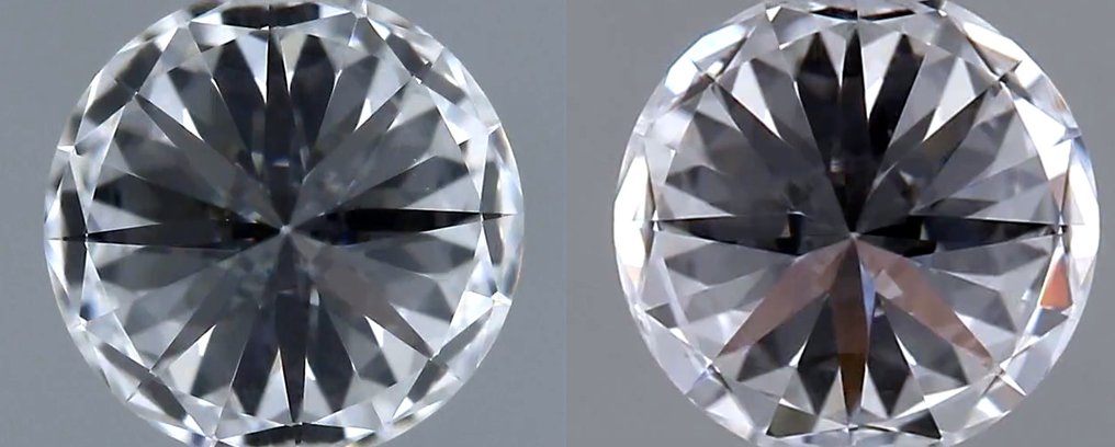 没有保留价 - 2 pcs 钻石  (天然)  - 0.82 ct - 圆形 - D (无色) - VVS1 极轻微内含一级 - 美国宝石研究院（GIA） - 匹配对 3EX #3.2