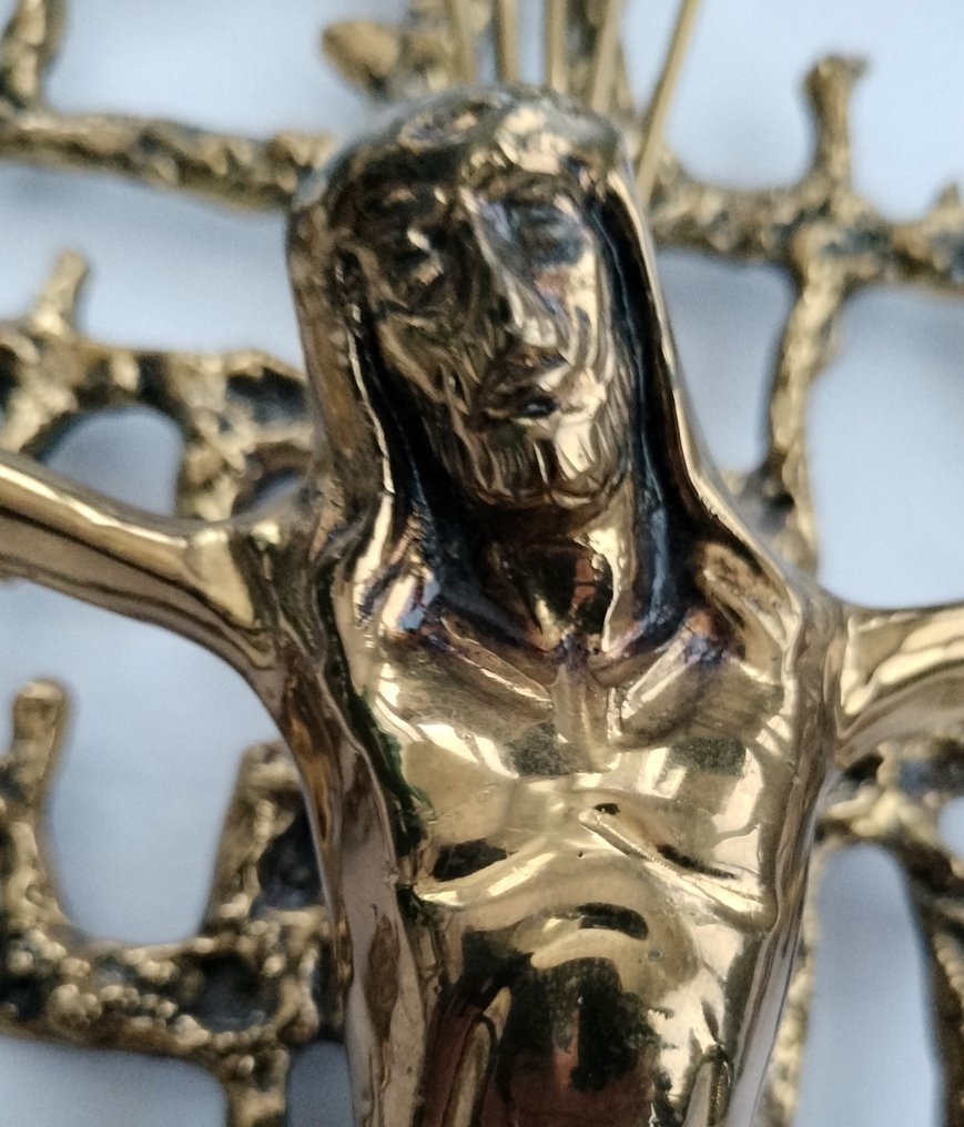 Inspirada de Salvador Dalí - Γλυπτό, Cristo de San Juan - 75 cm - Χυτός χρυσός μπρούντζος - 1970 #3.2