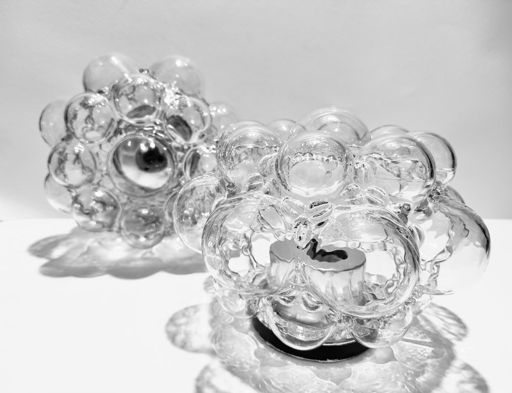 Limburg Glashütte - Helena Tynell - Φωτιστικό τοίχου (2) - Γυαλί, Μέταλλο - γυαλί με φυσαλίδες #1.0