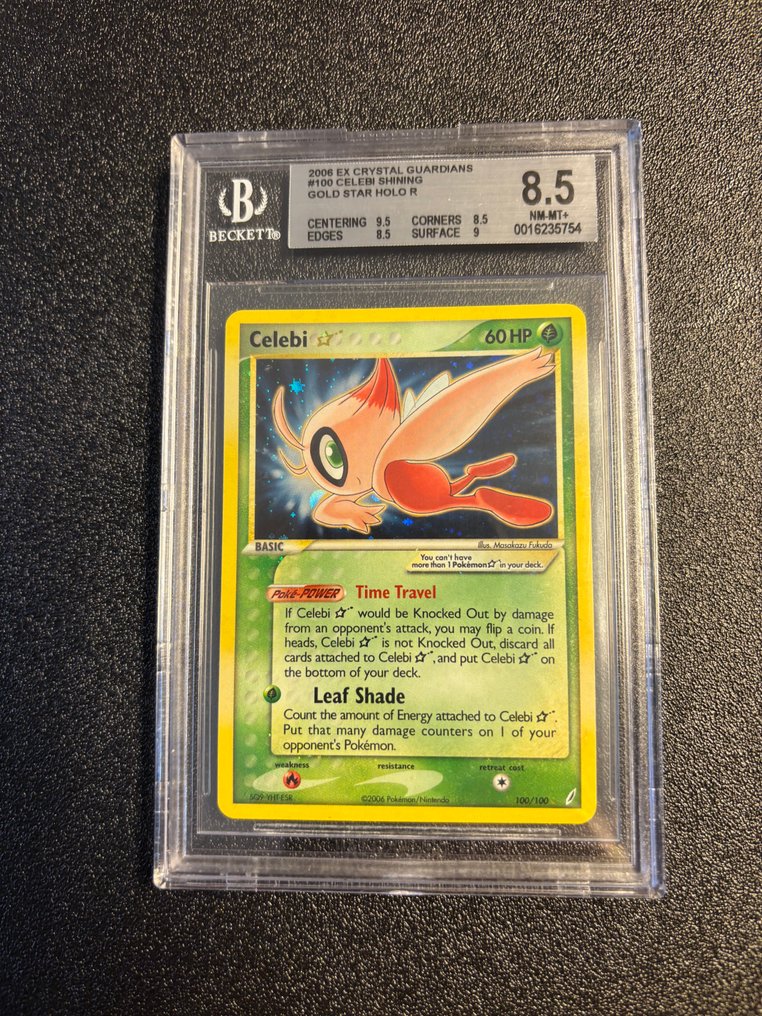 Pokémon - 1 Graded card - Celebi #100 Gold Star - Beckett 8.5 - EX - EX Crystal Guardians #1.0