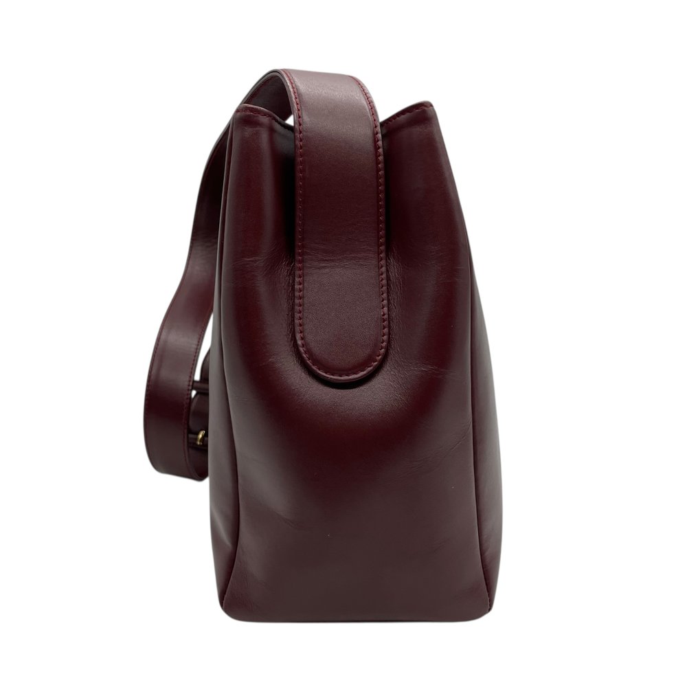Cartier - Must de Cartier Turn Lock Leather Shoulder Bag Bordeaux Vintage - Τσάντα ώμου #4.3