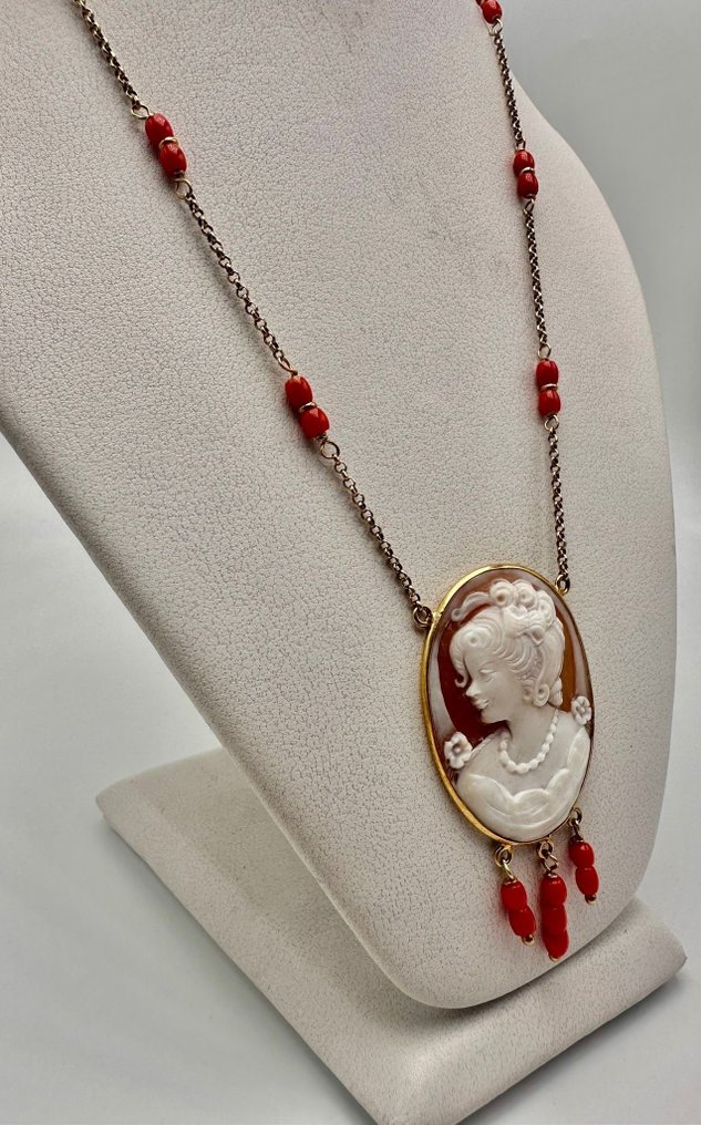 Ingen mindstepris - Halskæde Sølv Koral #1.0