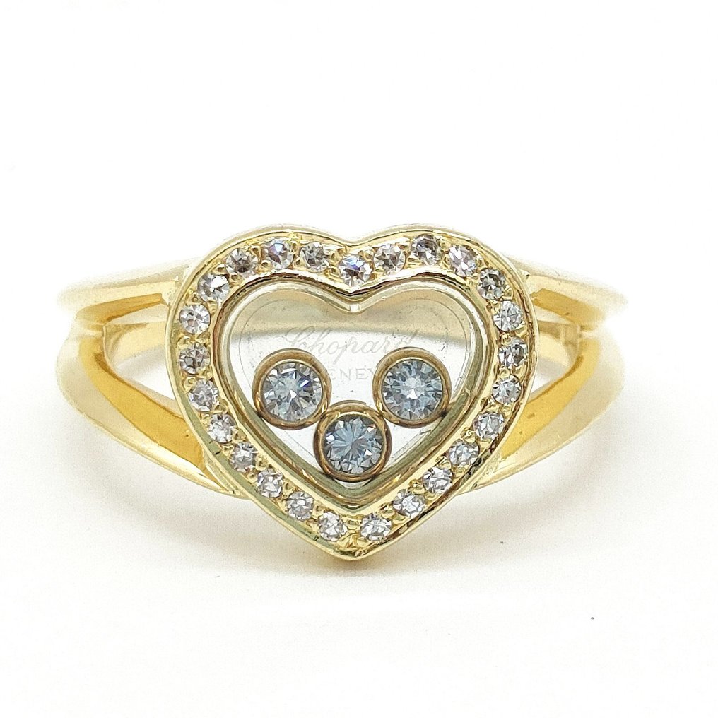 没有保留价 - Chopard - 戒指 - Happy Diamonds - 18K包金 黄金 #1.0