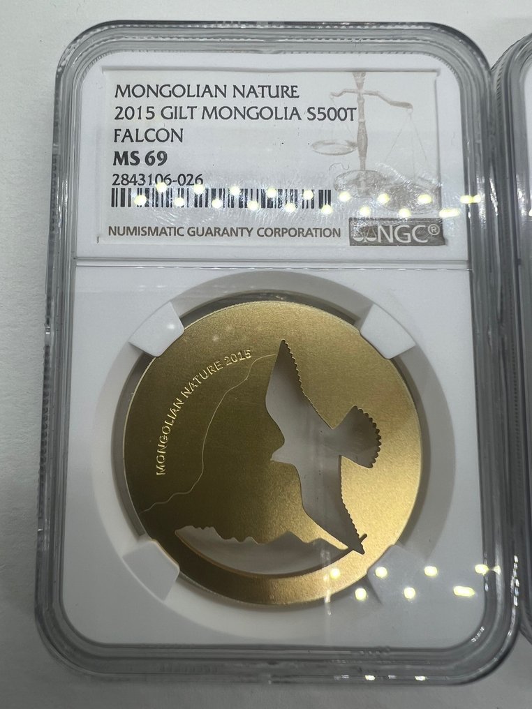 Mongólia. 500 Togrog 2015/2017, Mongolian Nature series, NGC MS 69, 3 x #1.0