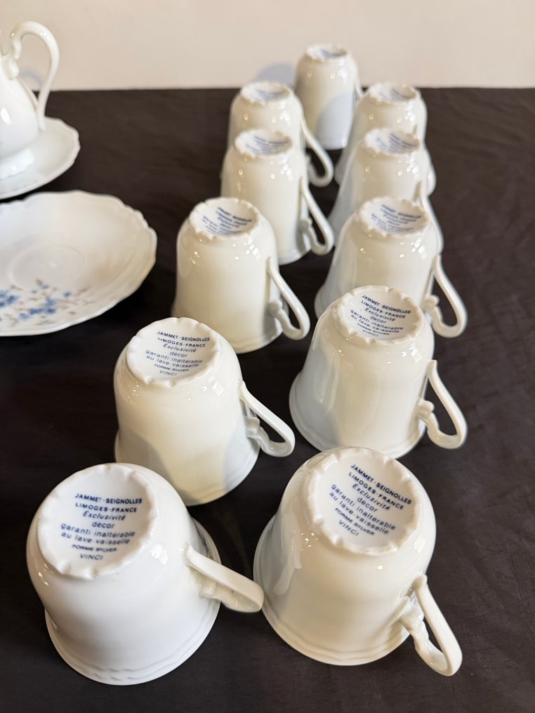 Limoges - Jammet Seignolles - Coffee service (25) - modèle - Vinci - Porcelain #4.3