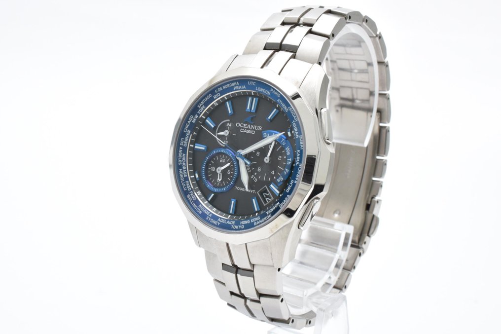 Casio - Oceanus Multiband 6 Radio Controlled Solar Chronograph Titanium World Time Men’s Watch - Sem preço de reserva - OCW-S1400 - Homem - 2010-2020  #1.0