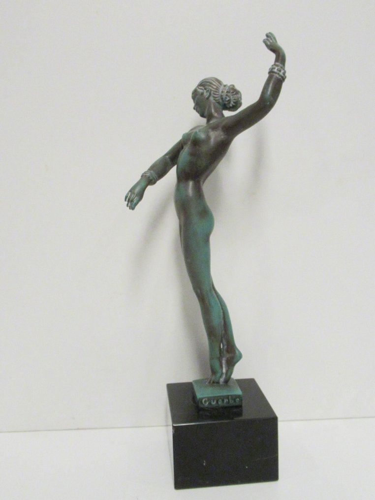 Guerbe - Le Verrier - Γλυπτό, La Bohème - 28 cm - Λευκό μέταλλο - 1940 #1.0